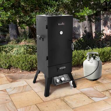 CharBroil Char Broil 595 sq. in. Vertical Gas Smoker Black Steel